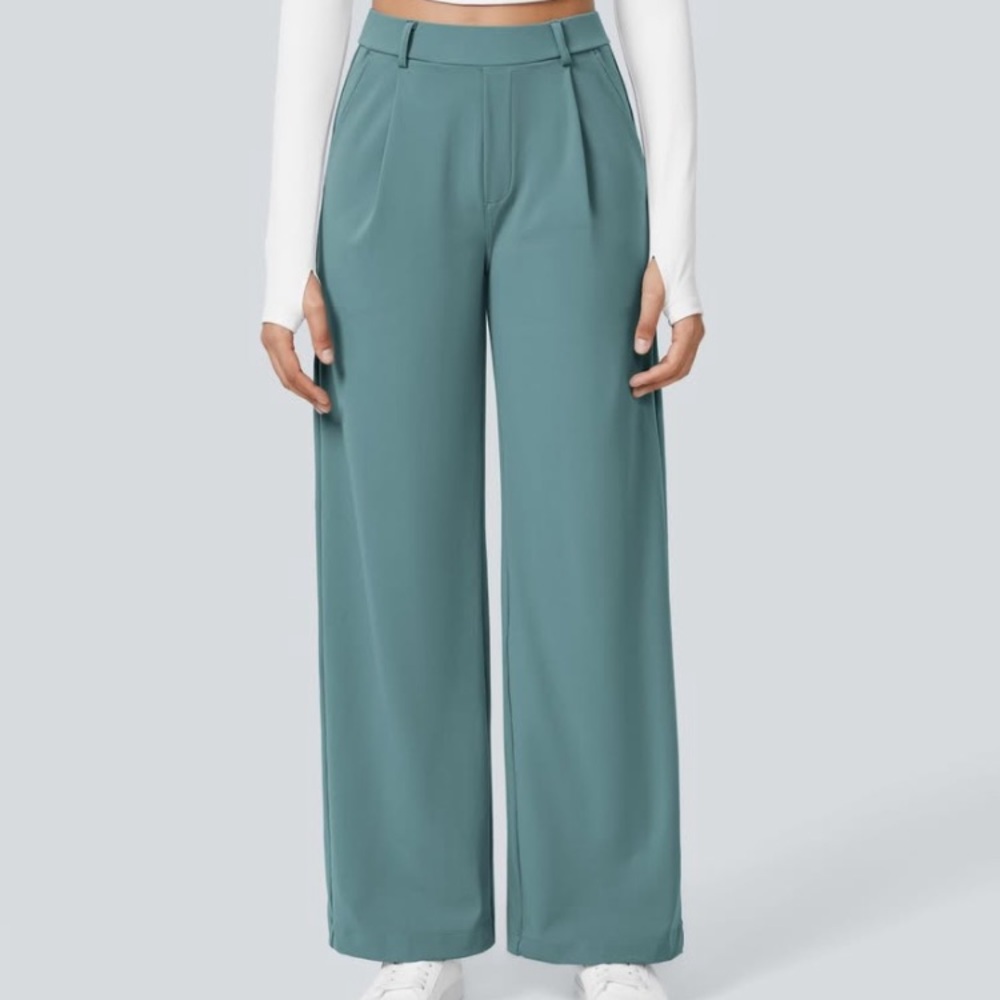 Halara Halo Tek High Waisted Side Pocket Straight Leg Work Pants